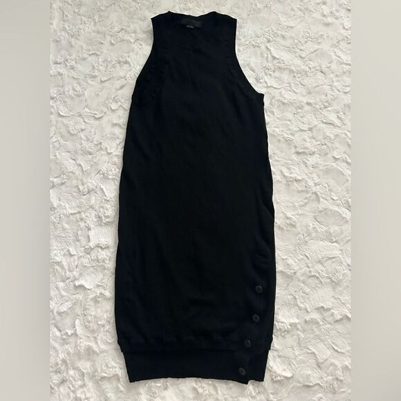 Alexander Wang 100% Wool High Neck Stretch Sleeveless Mini Dress Size Small. - Picture 1 of 9